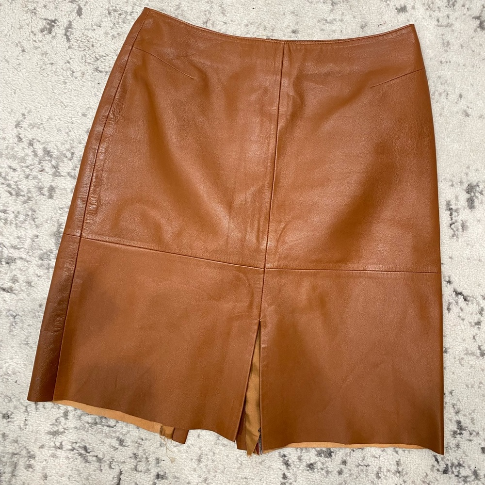 Cache faux leather pencil skirt
